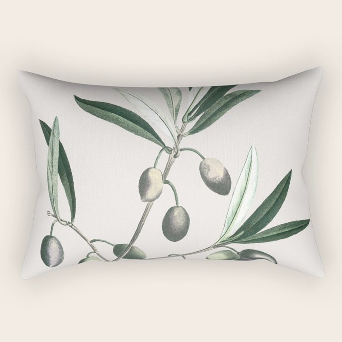 Olive Tree Branch Rectangular Pillow Gallery Image 2