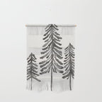 Pine Trees - Black Ink Wall Hanging Gallery Image 1