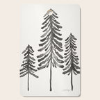 Pine Trees - Black Ink Cutting Board Gallery Image 1
