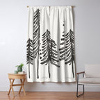 Pine Trees - Black Ink Window Curtain Gallery Image 5