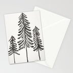 Pine Trees - Black Ink Stationery Card Gallery Image 2