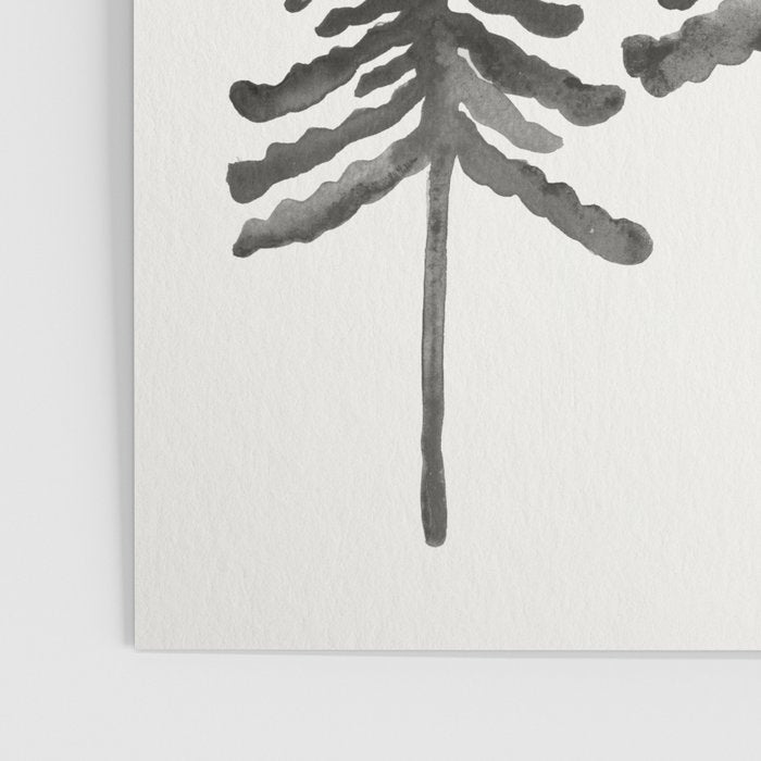 Pine Trees - Black Ink Poster Gallery Image 3