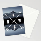 PNW Pacific Northwest Compass - Mt Hood Adventure Stationery Card Gallery Image 2