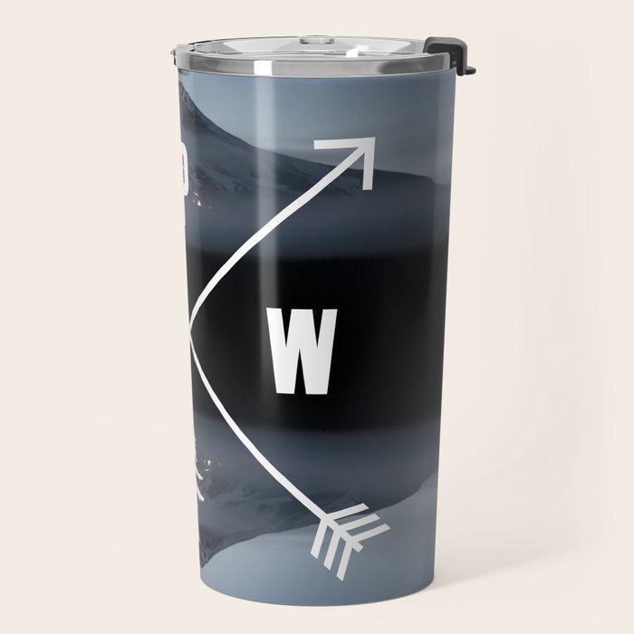 PNW Pacific Northwest Compass - Mt Hood Adventure Travel Mug Gallery Image 2