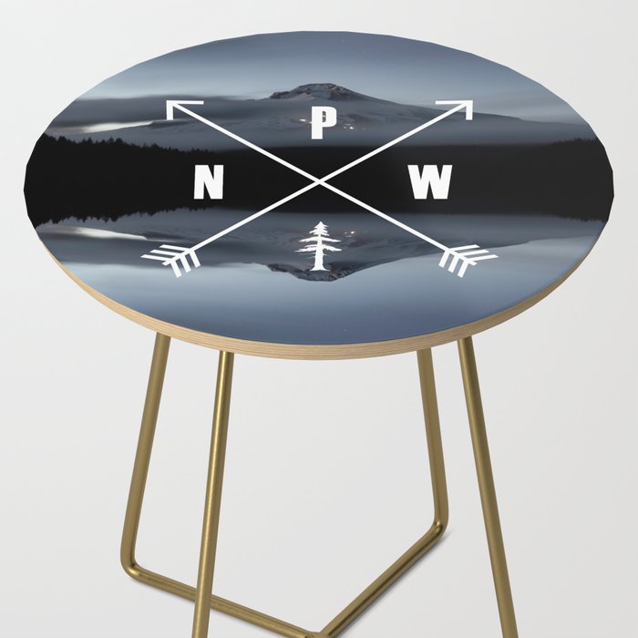 PNW Pacific Northwest Compass - Mt Hood Adventure Side Table Gallery Image 2