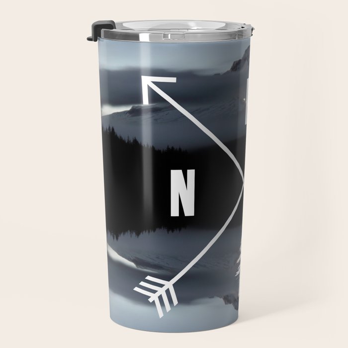 PNW Pacific Northwest Compass - Mt Hood Adventure Travel Mug Gallery Image 3