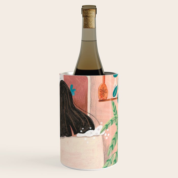 Woman relaxing in bath travel  Wine Chiller Gallery Image 3