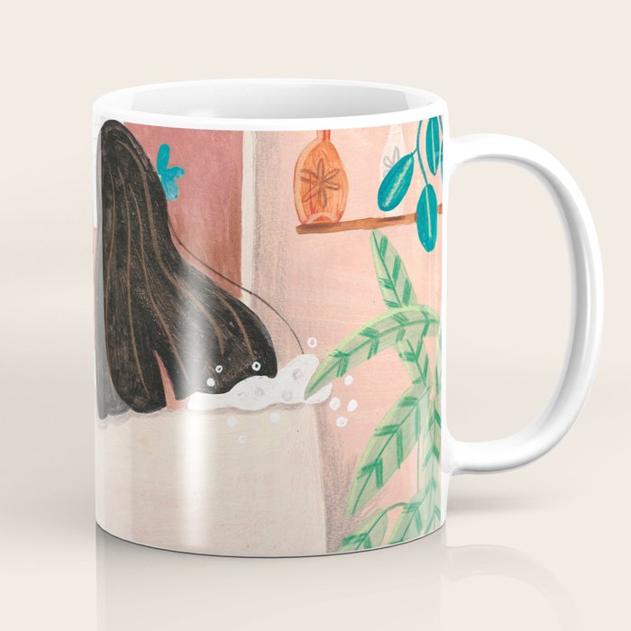 Woman relaxing in bath travel  Coffee Mug Gallery Image 1