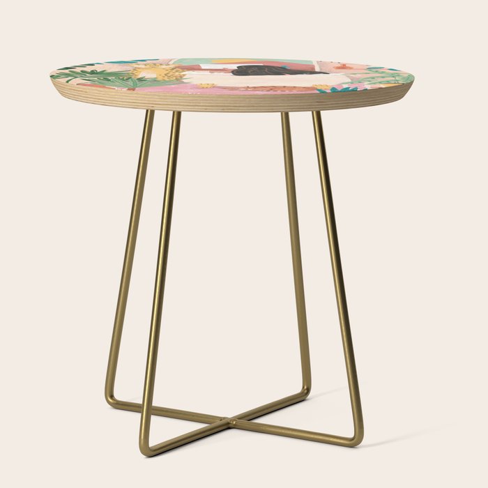 Woman relaxing in bath travel  Side Table Gallery Image 1