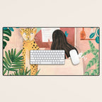 Woman relaxing in bath travel  Desk Mat Gallery Image 1