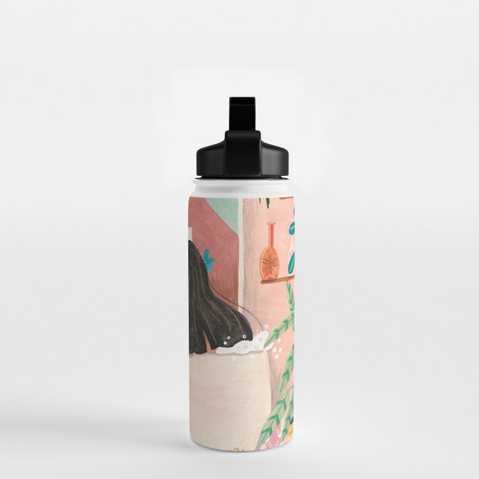 Woman relaxing in bath travel  Water Bottle Gallery Image 2