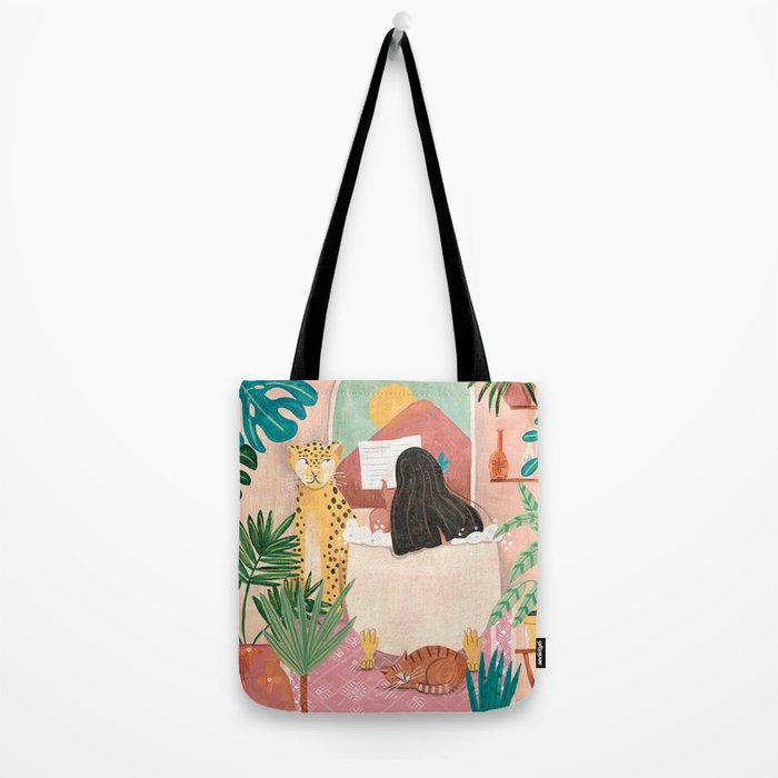 Woman relaxing in bath travel  Tote Bag Gallery Image 2