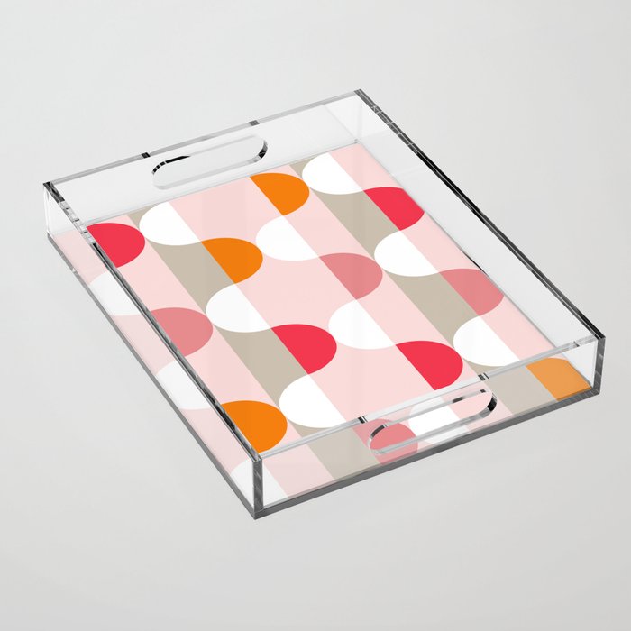 City life facade pearl pink Acrylic Tray Gallery Image 1