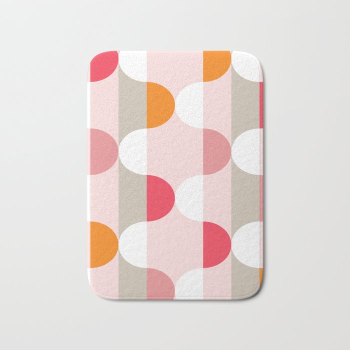 City life facade pearl pink Bath Mat Gallery Image 1