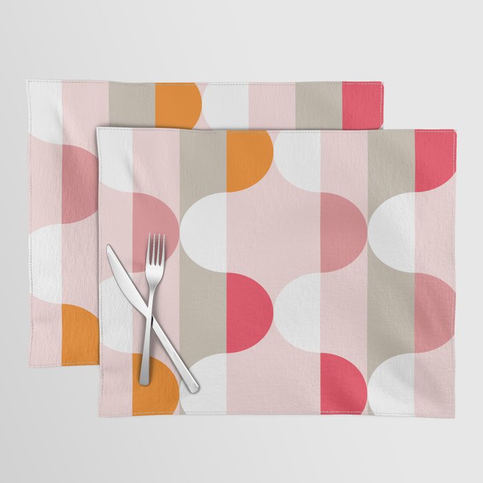 City life facade pearl pink Placemat Gallery Image 1