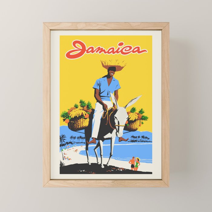 Jamaica Vintage Travel Poster, 1950 Mini Art Print Gallery Image 1