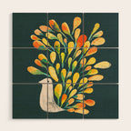 Watercolor Peacock Wood Wall Art Gallery Image 1