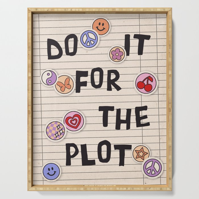 Do It For The Plot Y2k Stickers Serving Tray Gallery Image 1