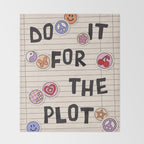 Do It For The Plot Y2k Stickers Throw Blanket Gallery Image 2