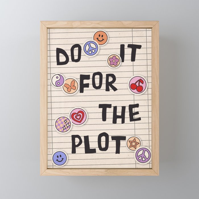 Do It For The Plot Y2k Stickers Mini Art Print Gallery Image 1