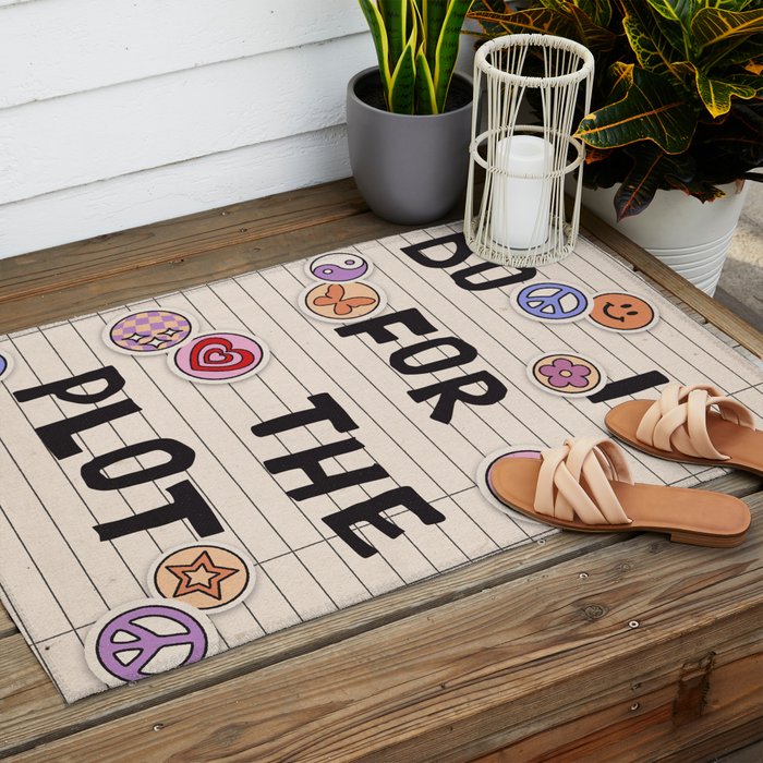 Do It For The Plot Y2k Stickers Outdoor Rug Gallery Image 2