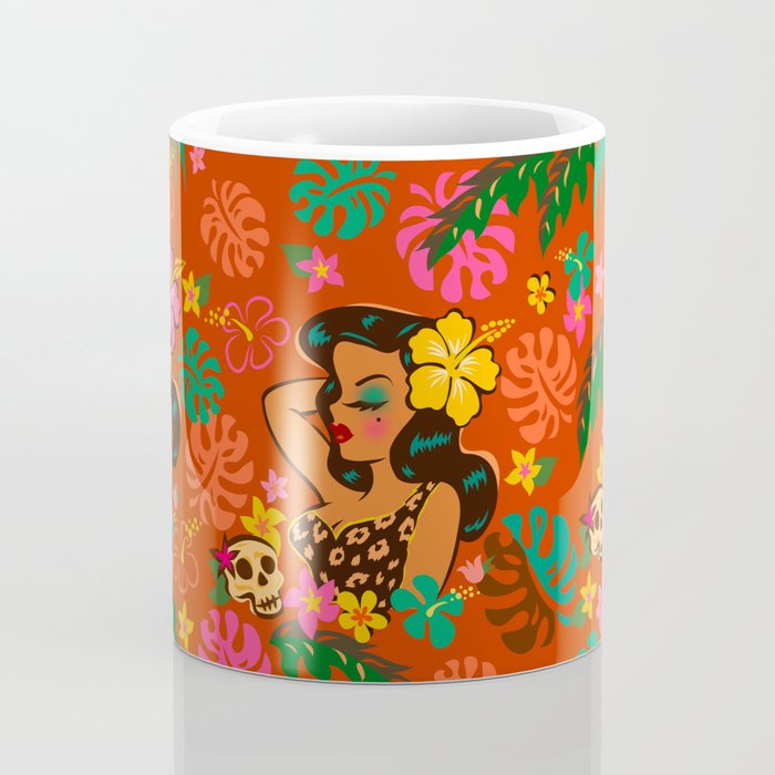 Tropical Tiki Girl Coffee Mug Gallery Image 4