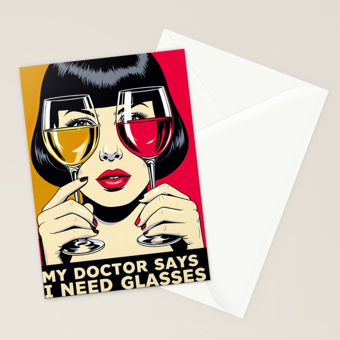 My doctor says I need glasses Stationery Card Gallery Image 2