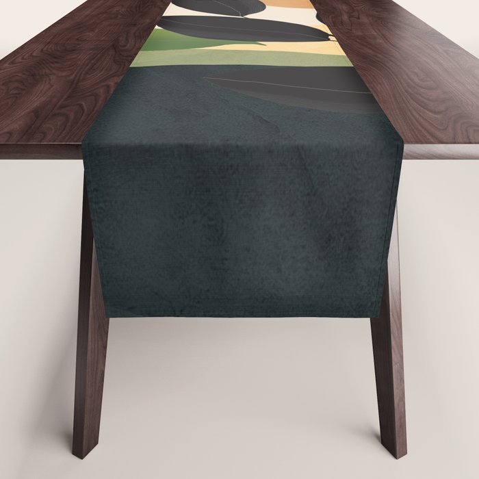 Abstract Sun Rays on the Branches 04 Table Runner Gallery Image 1