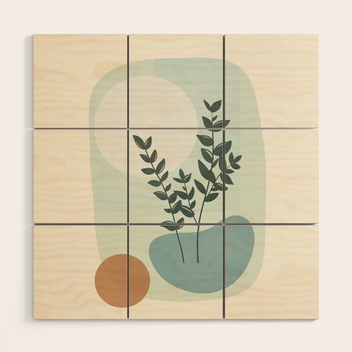 Azzurro Shapes No 51 Wood Wall Art Gallery Image 1