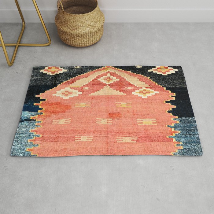 South West Anatolia  Antique Turkish Niche Kilim Print Rug Gallery Image 1