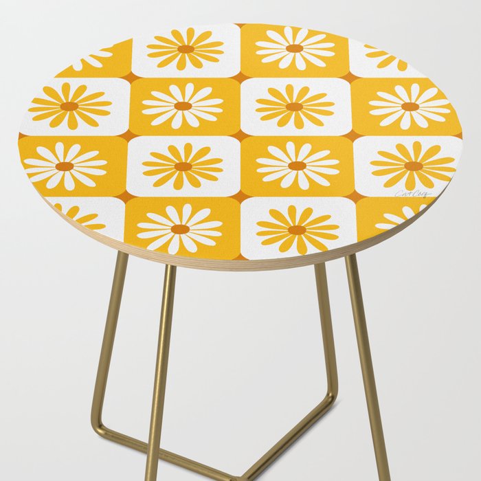 Checkered Daisies - Yellow Side Table Gallery Image 2