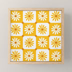 Checkered Daisies - Yellow Mini Art Print Gallery Image 1