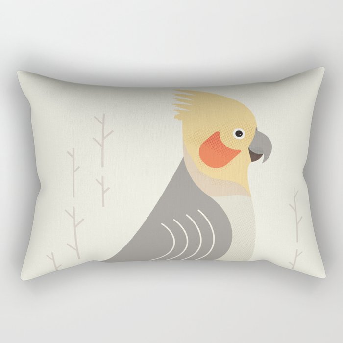 Cockatiel, Bird of Australia Rectangular Pillow Gallery Image 1