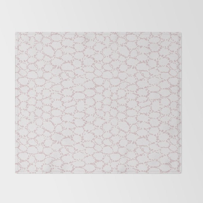 Abstract organic dots - soft baby pink pattern Throw Blanket Gallery Image 2