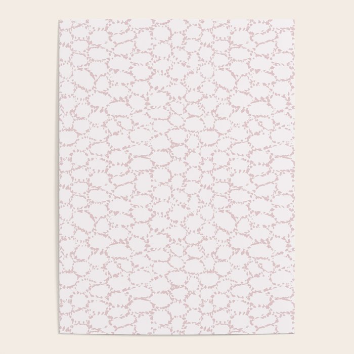Abstract organic dots - soft baby pink pattern Poster Gallery Image 1