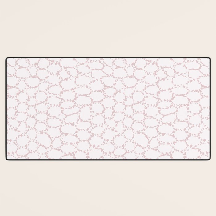 Abstract organic dots - soft baby pink pattern Desk Mat Gallery Image 3