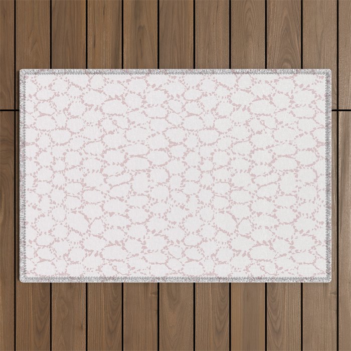 Abstract organic dots - soft baby pink pattern Outdoor Rug Gallery Image 1
