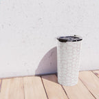 Abstract organic dots - soft baby pink pattern Travel Mug Gallery Image 4