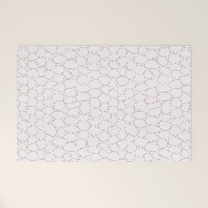 Abstract organic dots - soft baby pink pattern Welcome Mat Gallery Image 1