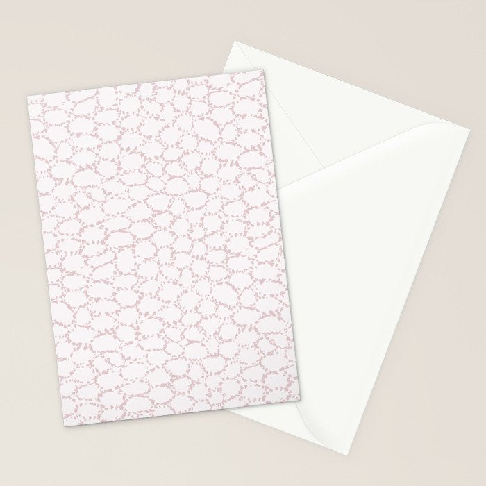 Abstract organic dots - soft baby pink pattern Stationery Card Gallery Image 2