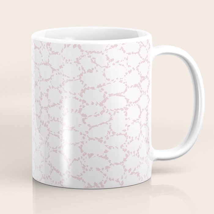 Abstract organic dots - soft baby pink pattern Coffee Mug Gallery Image 1