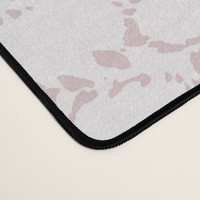 Abstract organic dots - soft baby pink pattern Desk Mat Gallery Image 4