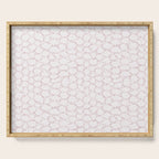Abstract organic dots - soft baby pink pattern Serving Tray Gallery Image 1