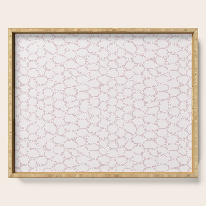 Abstract organic dots - soft baby pink pattern Serving Tray Gallery Image 1