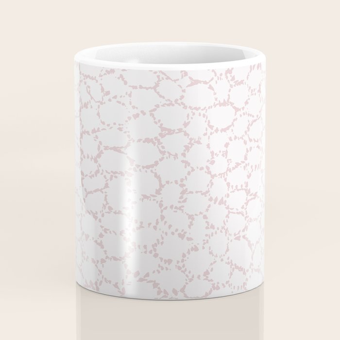 Abstract organic dots - soft baby pink pattern Coffee Mug Gallery Image 4