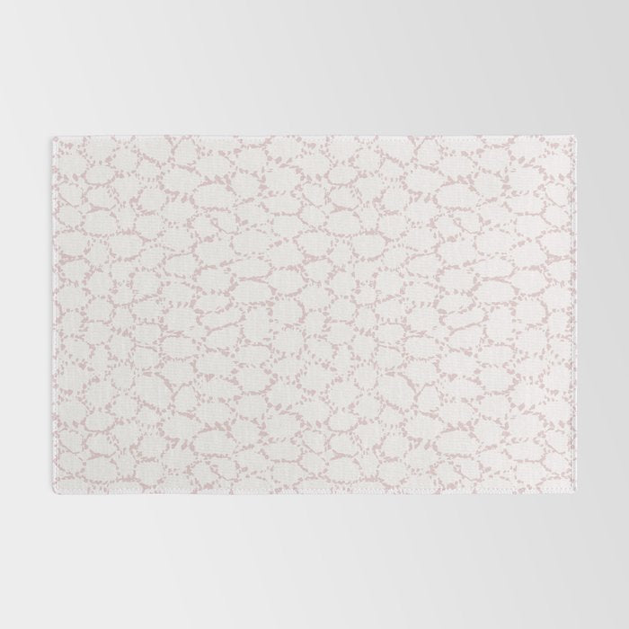 Abstract organic dots - soft baby pink pattern Rug Gallery Image 2