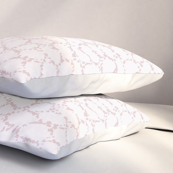 Abstract organic dots - soft baby pink pattern Pillow Sham Gallery Image 3