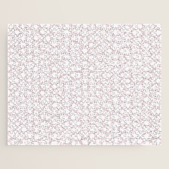 Abstract organic dots - soft baby pink pattern Jigsaw Puzzle Gallery Image 1