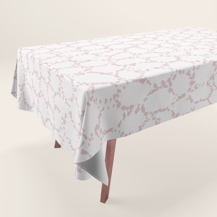 Abstract organic dots - soft baby pink pattern Tablecloth Gallery Image 1