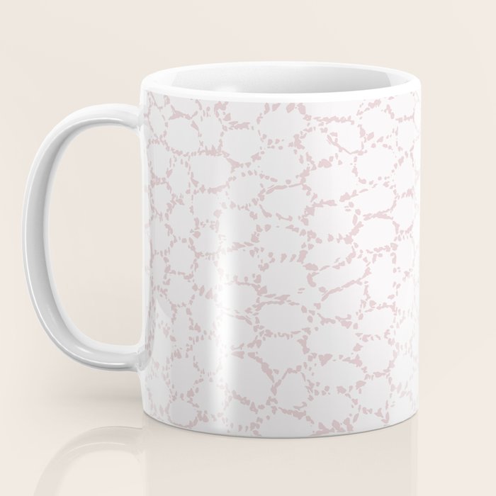 Abstract organic dots - soft baby pink pattern Coffee Mug Gallery Image 3